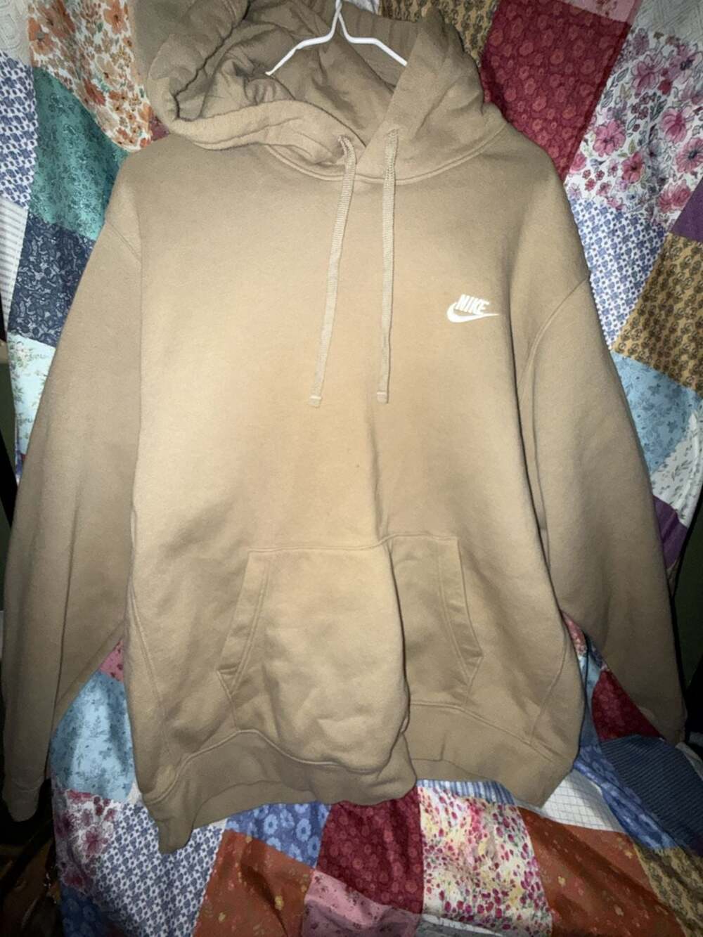 Nike Men's Sportswear Club Fleece Pullover Hoodie Tan Khaki XL Tall